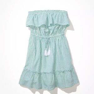 American Eagle Strapless striped dress small